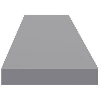 vidaXL Floating Wall Shelves 2 pcs Grey 120x23.5x3.8 cm MDF