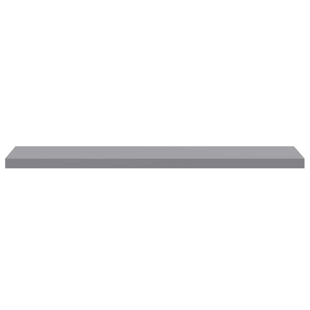 vidaXL Floating Wall Shelves 4 pcs Grey 120x23.5x3.8 cm MDF
