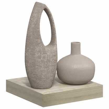 vidaXL Wall Shelf | Oak | Honeycomb MDF, Metal | Small | Wall Mounting