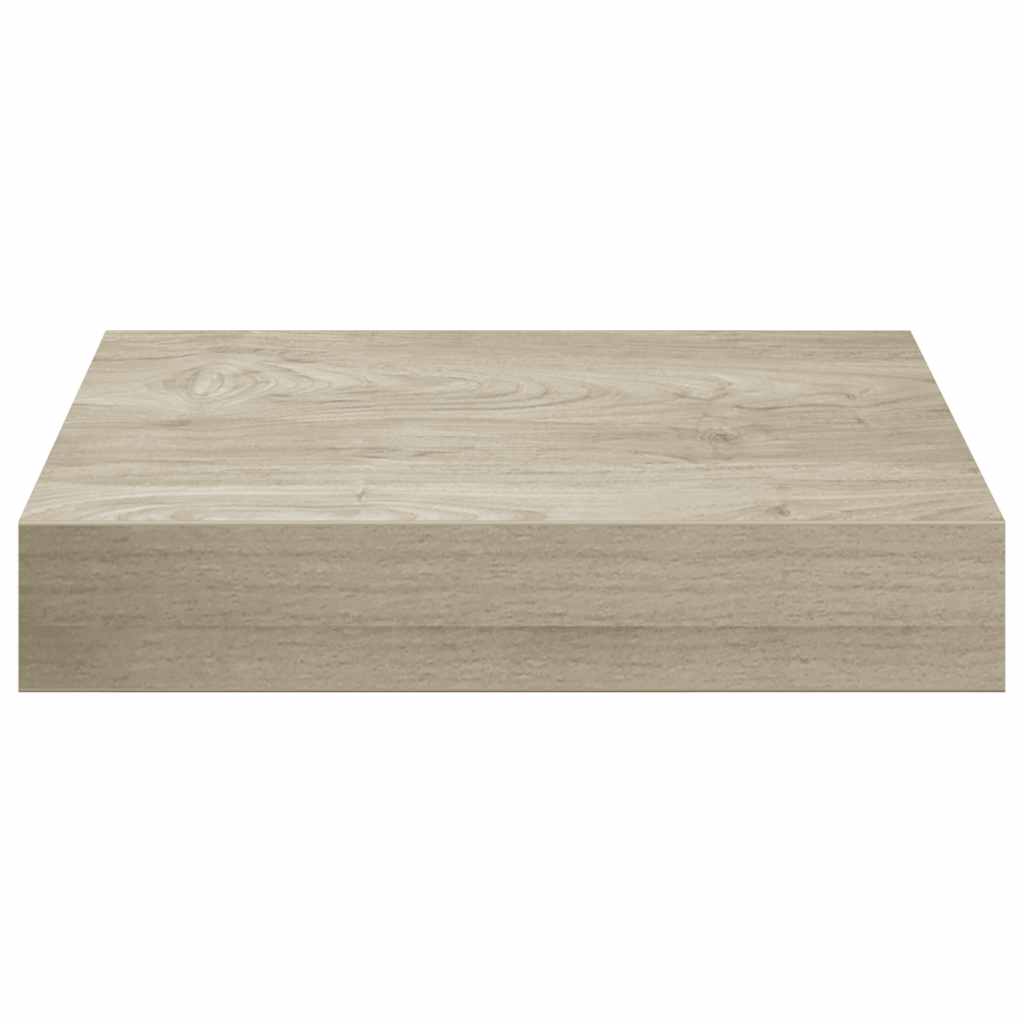 vidaXL Wall Shelf | Oak | Honeycomb MDF, Metal | Small | Wall Mounting