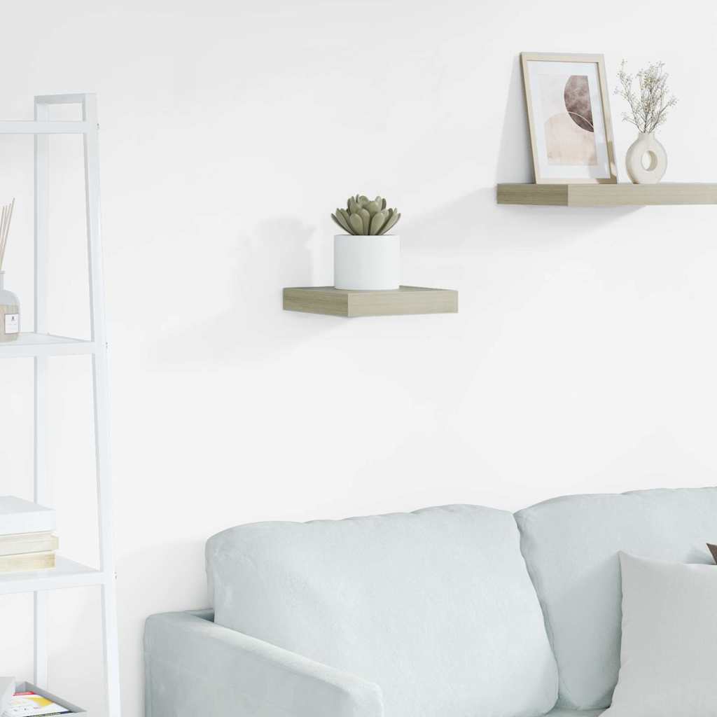 323865 vidaXL Floating Wall Shelf Oak 23x23,5x3,8 cm MDF