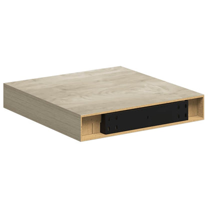 vidaXL Floating Wall Shelves 2 pcs Oak 23x23.5x3.8 cm MDF