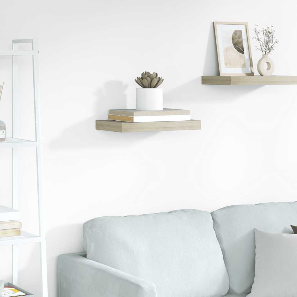 vidaXL Floating Wall Shelf Oak 40x23x3.8 cm MDF