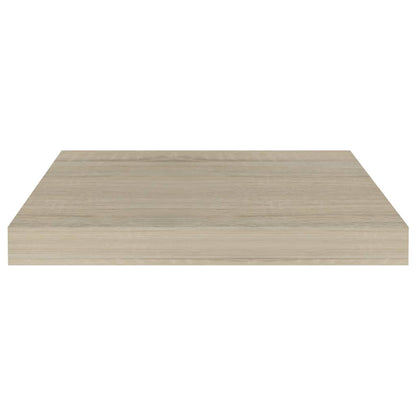 vidaXL Wall Shelf | Set of 2 | Oak | Honeycomb MDF, Metal | 40x23x3.8 cm