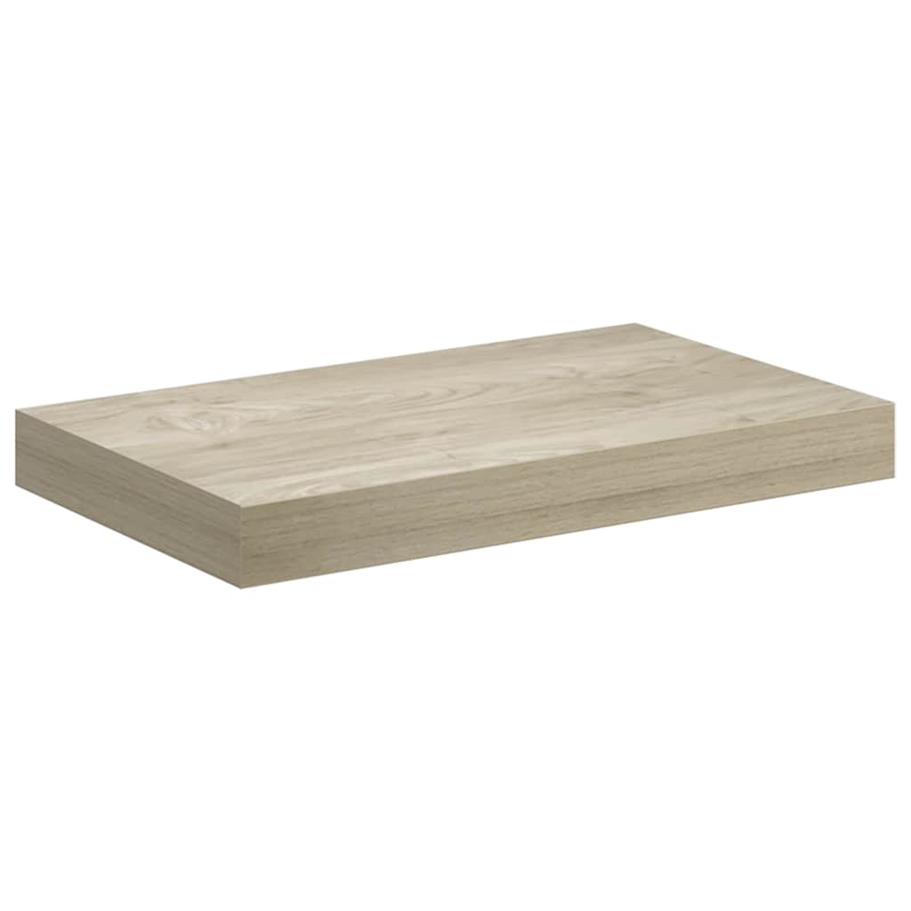 vidaXL Wall Shelf | Set of 2 | Oak | Honeycomb MDF, Metal | 40x23x3.8 cm