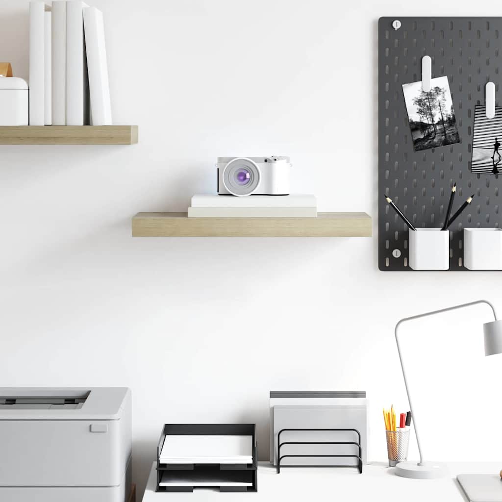 vidaXL Floating Wall Shelf Oak 50x23.5x3.8 cm MDF