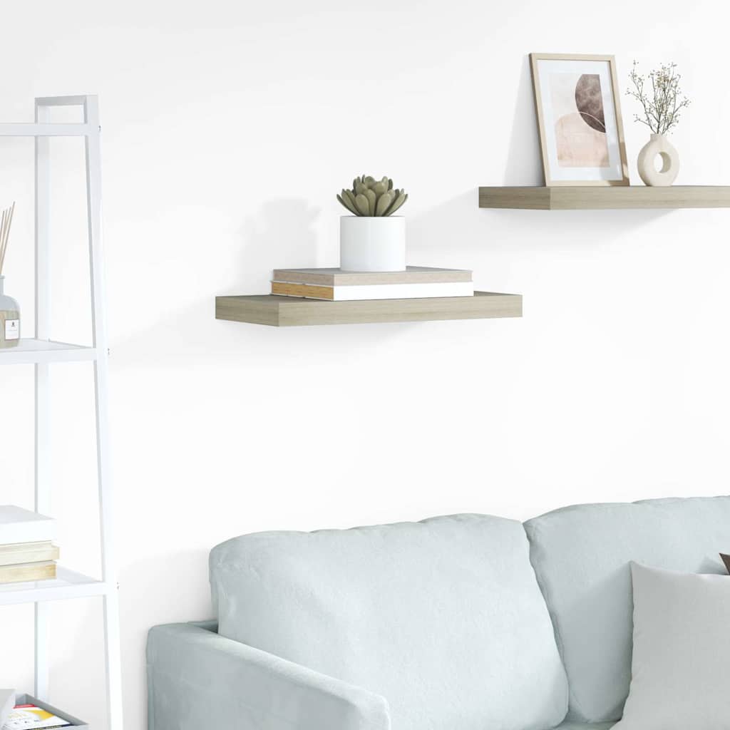 vidaXL Floating Wall Shelf Oak 50x23.5x3.8 cm MDF