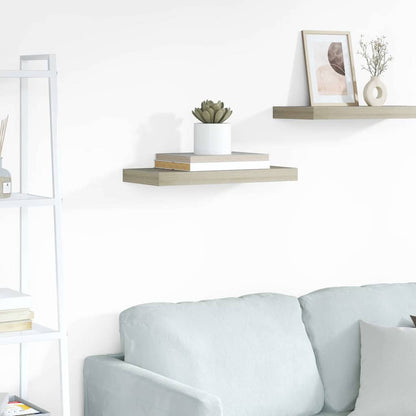 vidaXL Floating Wall Shelf Oak 50x23.5x3.8 cm MDF