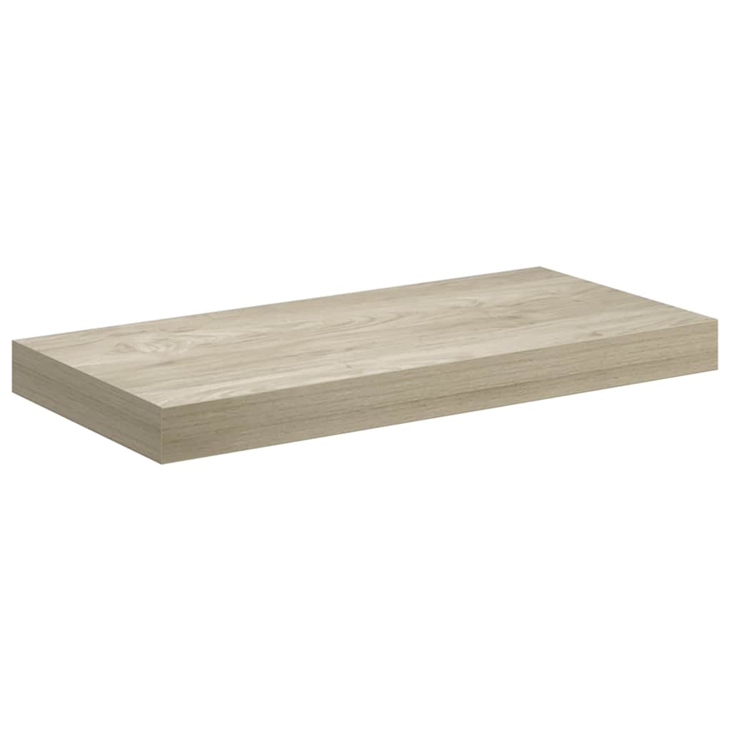 vidaXL Wall Shelf | Set of 2 | Oak | Honeycomb MDF, metal | 50x23x3.8 cm