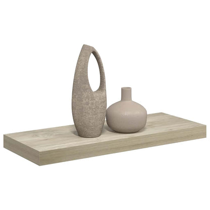 vidaXL Floating Wall Shelf Oak 60x23.5x3.8 cm MDF