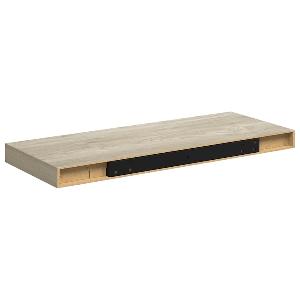 vidaXL Floating Wall Shelf Oak 60x23.5x3.8 cm MDF