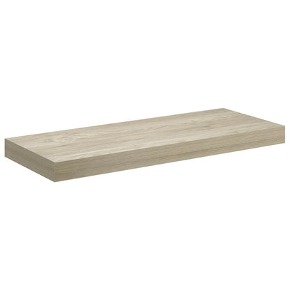 323875 vidaXL Floating Wall Shelves 2 pcs Oak 60x23,5x3,8 cm MDF