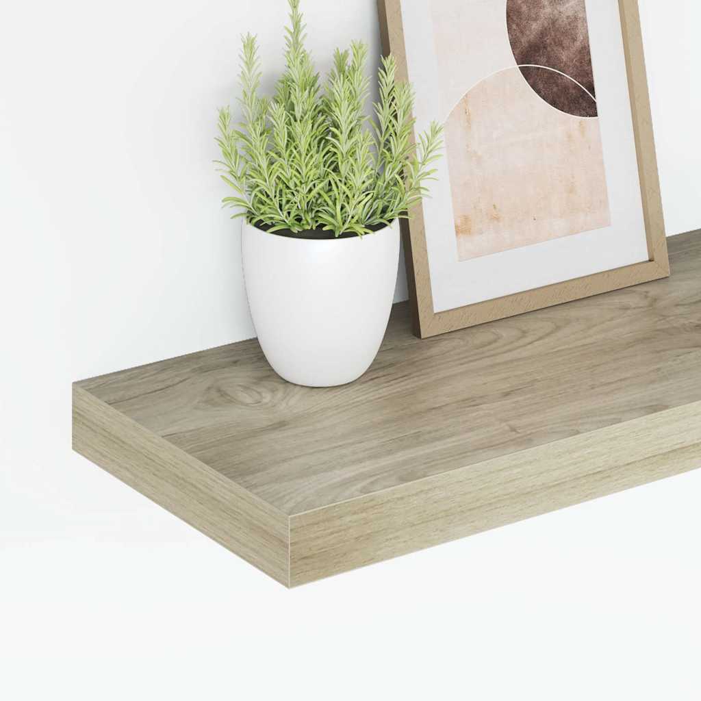 vidaXL Wall Shelf |  Set of 4 | Oak | Honeycomb MDF | Medium |  Wall mounting