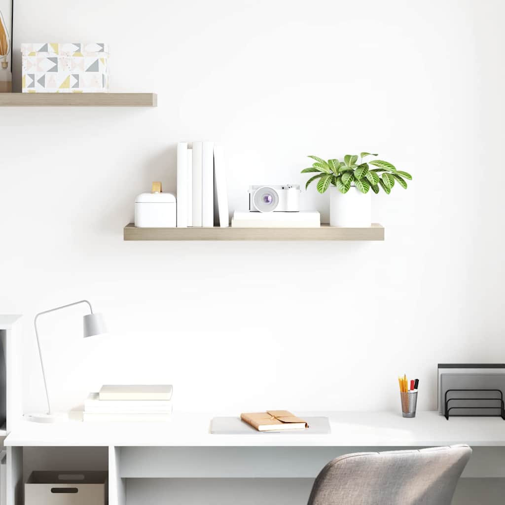 323877 vidaXL Floating Wall Shelf Oak 80x23,5x3,8 cm MDF
