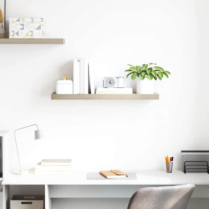 323877 vidaXL Floating Wall Shelf Oak 80x23,5x3,8 cm MDF