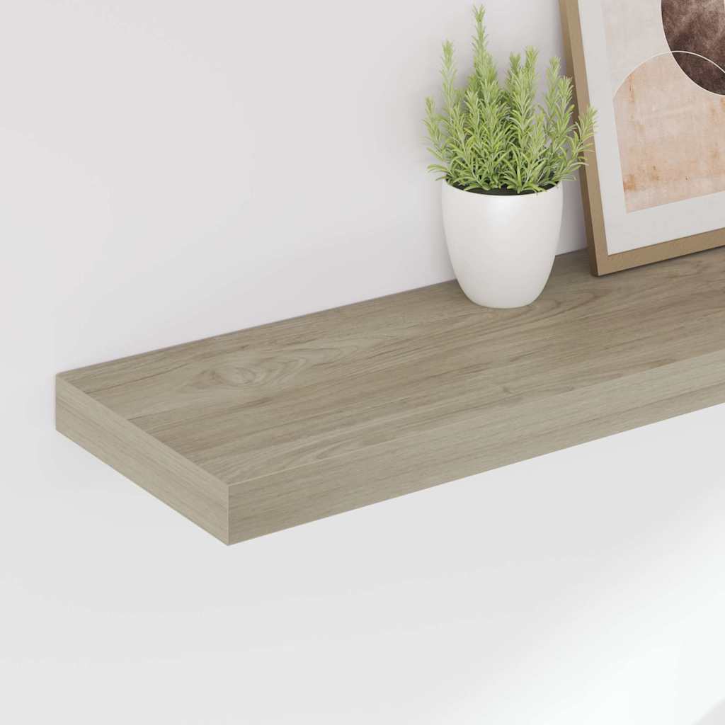 323877 vidaXL Floating Wall Shelf Oak 80x23,5x3,8 cm MDF