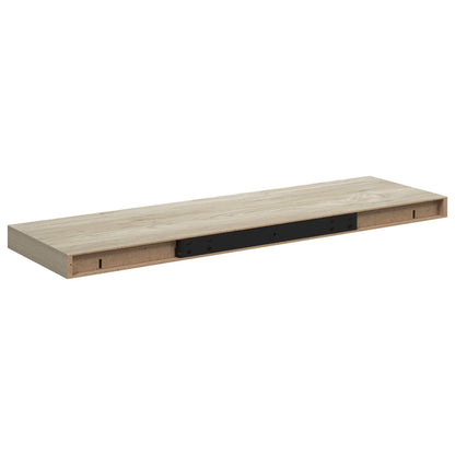 323879 vidaXL Floating Wall Shelves 4 pcs Oak 80x23,5x3,8 cm MDF