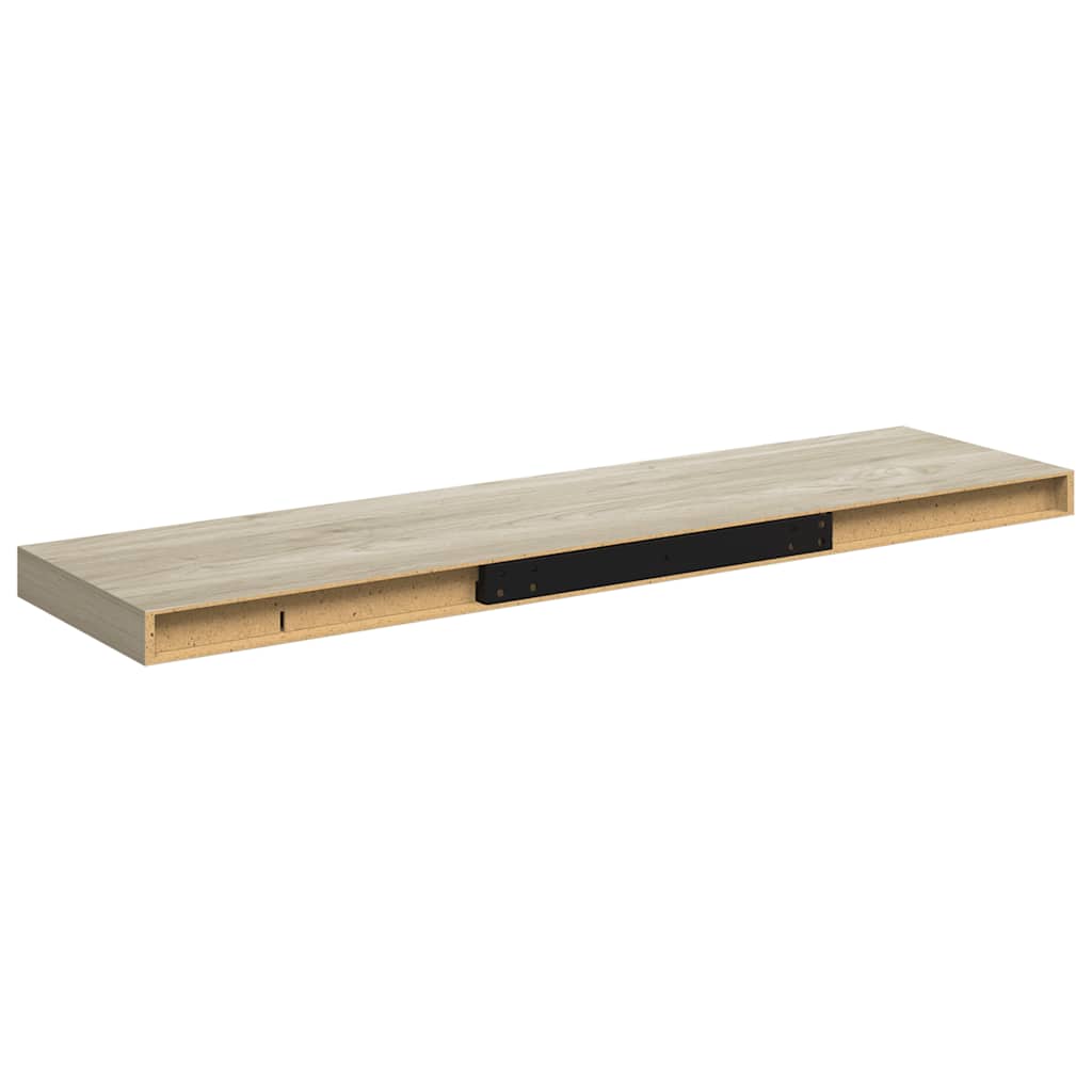 vidaXL Floating Wall Shelf Oak 90x23.5x3.8 cm MDF