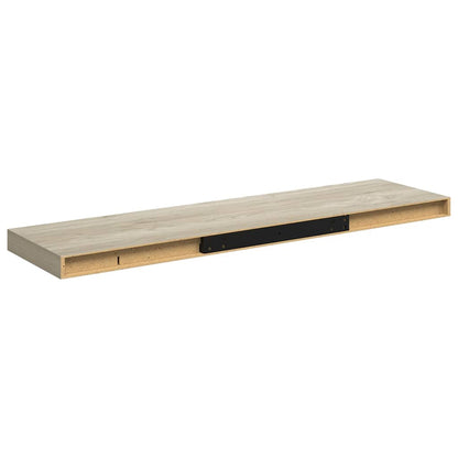 vidaXL Floating Wall Shelves 2 pcs Oak 90x23.5x3.8 cm MDF