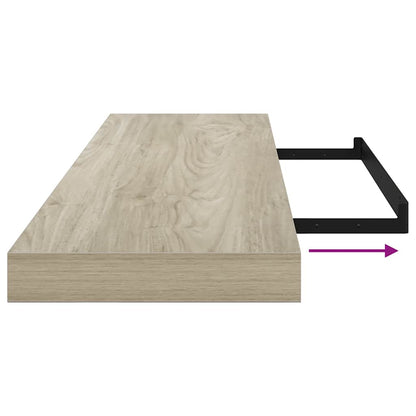 vidaXL Floating Wall Shelves 2 pcs Oak 90x23.5x3.8 cm MDF