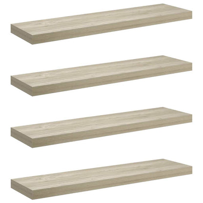 vidaXL Floating Wall Shelves 4 pcs Oak 90x23.5x3.8 cm MDF