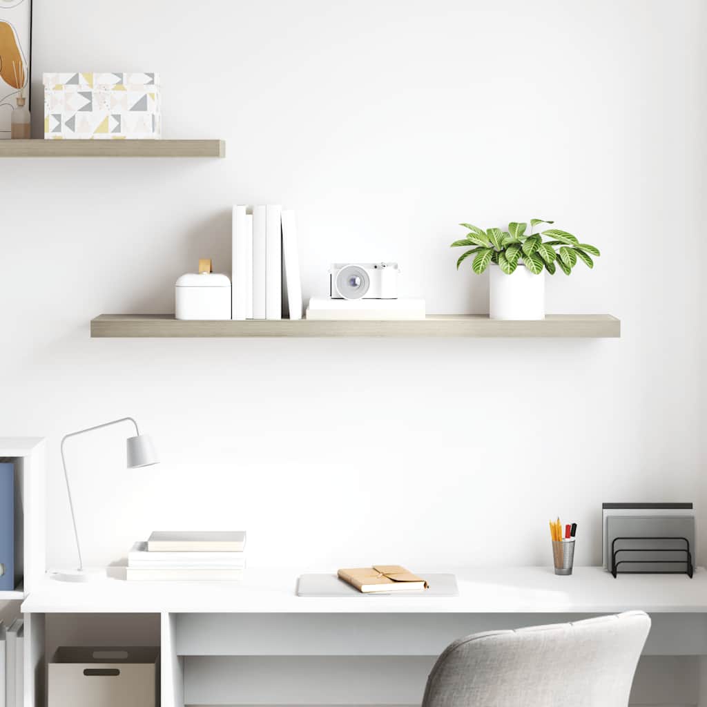 vidaXL Floating Wall Shelf Oak 120x23.5x3.8 cm MDF