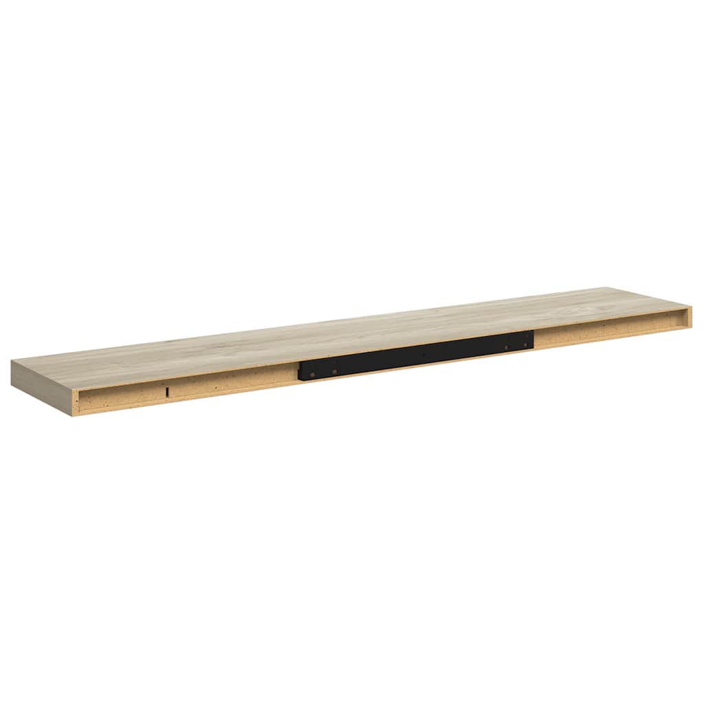 vidaXL Floating Wall Shelves 2 pcs Oak 120x23.5x3.8 cm MDF