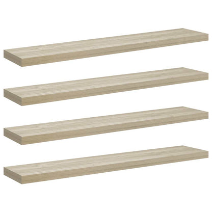 vidaXL Floating Wall Shelves 4 pcs Oak 120x23.5x3.8 cm MDF