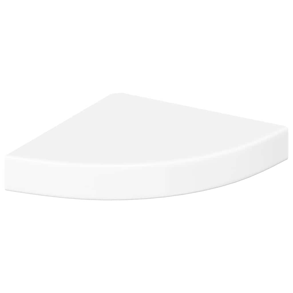 vidaXL Floating Corner Shelf High Gloss White 25x25x3.8 cm MDF