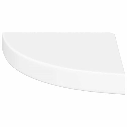 vidaXL Floating Corner Shelf High Gloss White 25x25x3.8 cm MDF