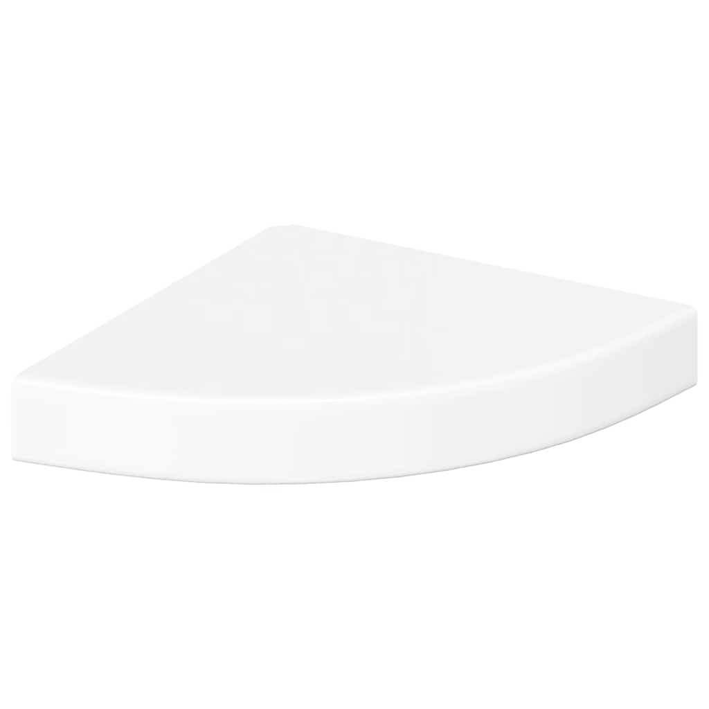 vidaXL Floating Corner Shelves 4 pcs High Gloss White 25x25x3.8 cm MDF