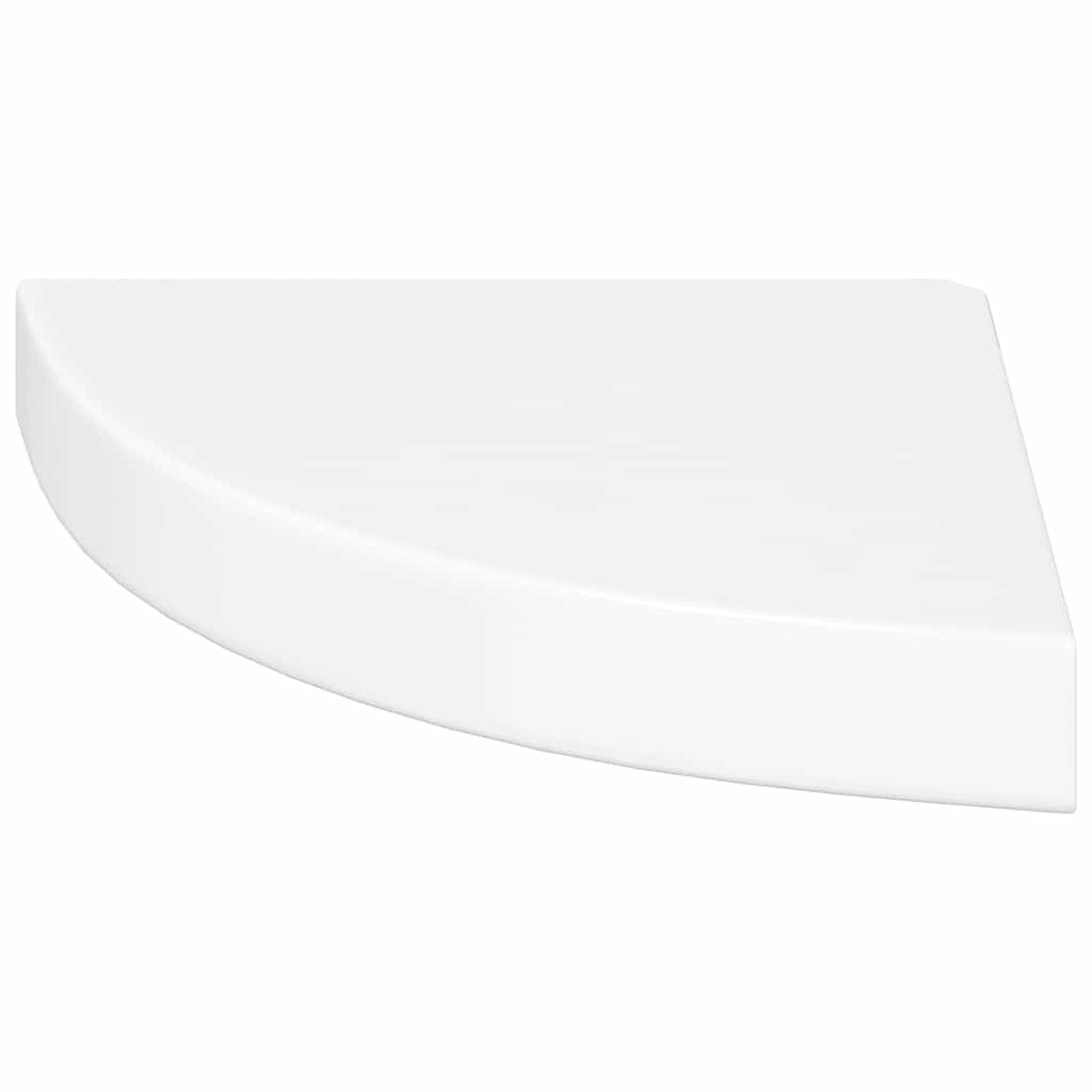 vidaXL Floating Corner Shelves 4 pcs High Gloss White 25x25x3.8 cm MDF