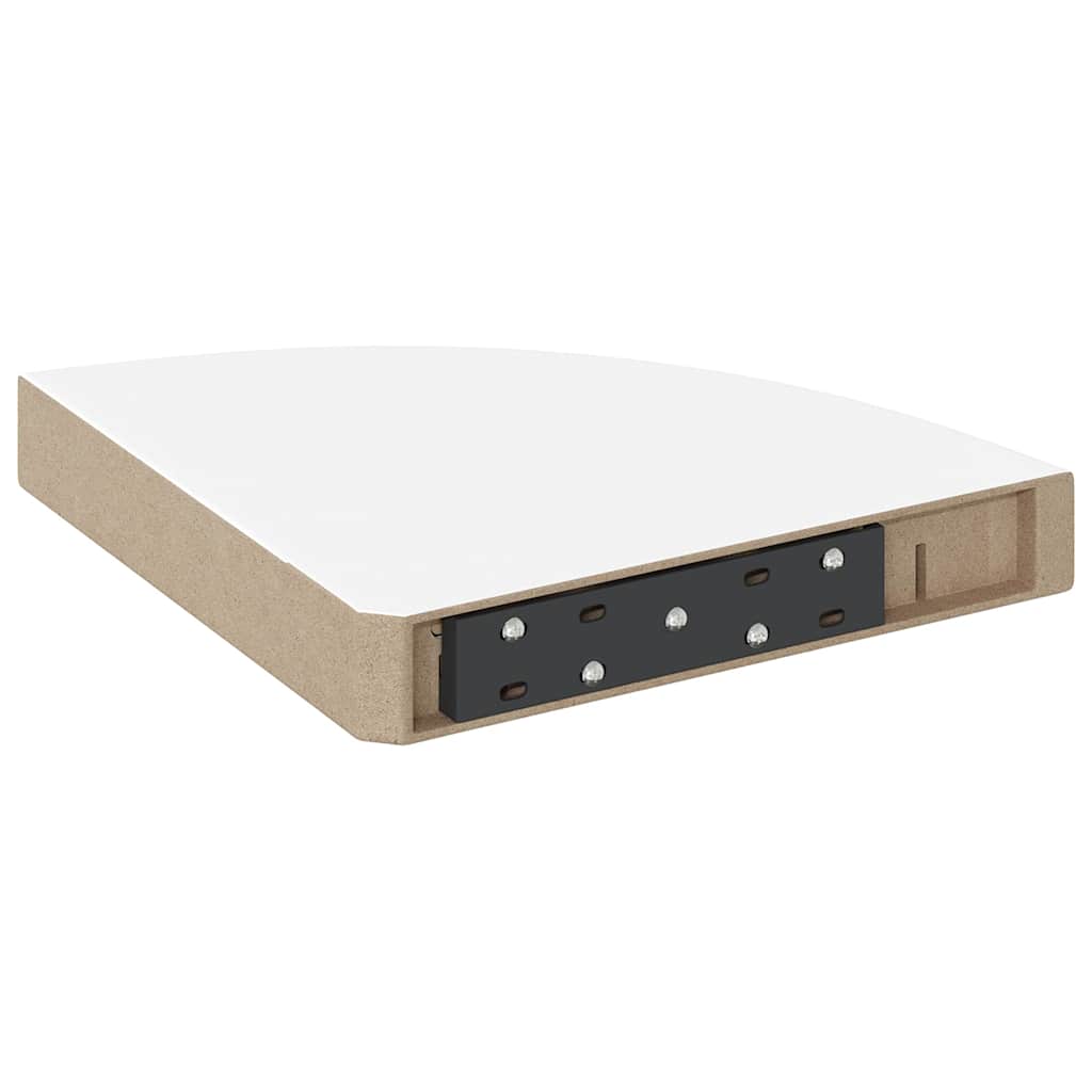 vidaXL Floating Corner Shelves 4 pcs High Gloss White 25x25x3.8 cm MDF