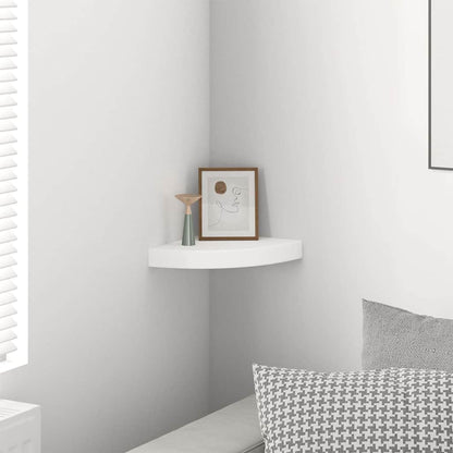 323895 vidaXL Floating Corner Shelf White 25x25x3,8 cm MDF