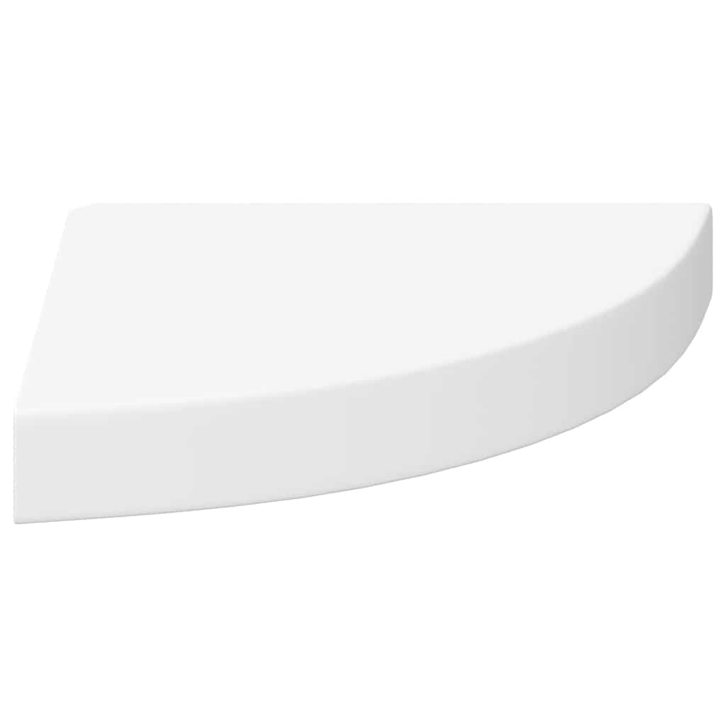 vidaXL Floating Corner Shelf White 25x25x3.8 cm MDF