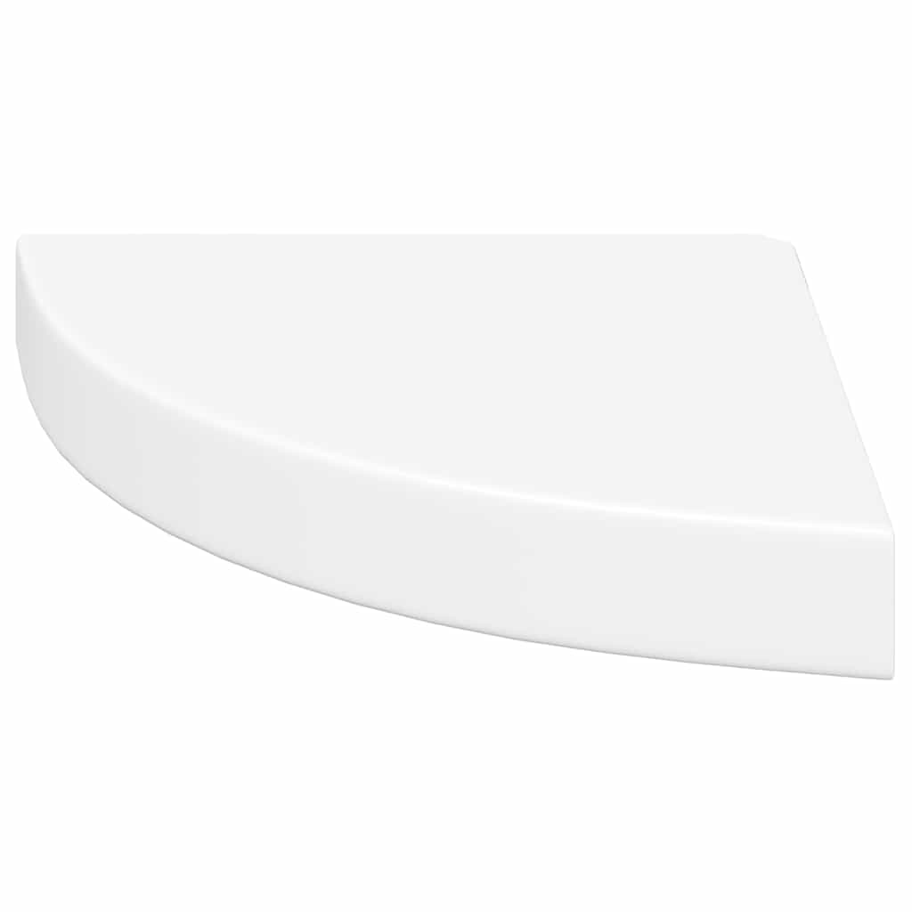 vidaXL Floating Corner Shelves 2 pcs White 25x25x3.8 cm MDF