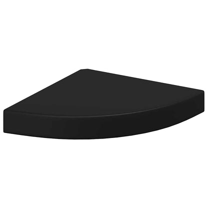 vidaXL Floating Corner Shelves 4 pcs Black 25x25x3.8 cm MDF