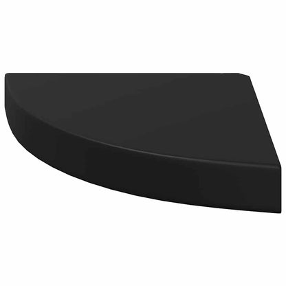 vidaXL Floating Corner Shelves 4 pcs Black 25x25x3.8 cm MDF