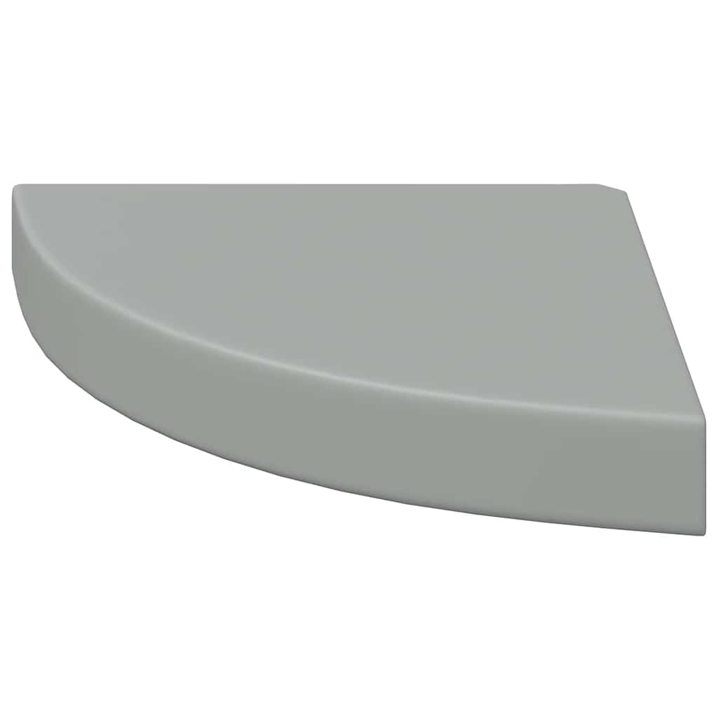 vidaXL Floating Corner Shelf Grey 25x25x3.8 cm MDF