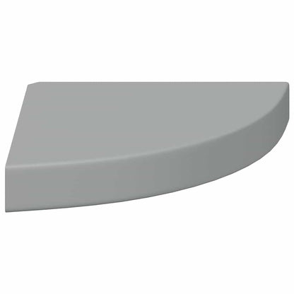 vidaXL Floating Corner Shelf Grey 25x25x3.8 cm MDF