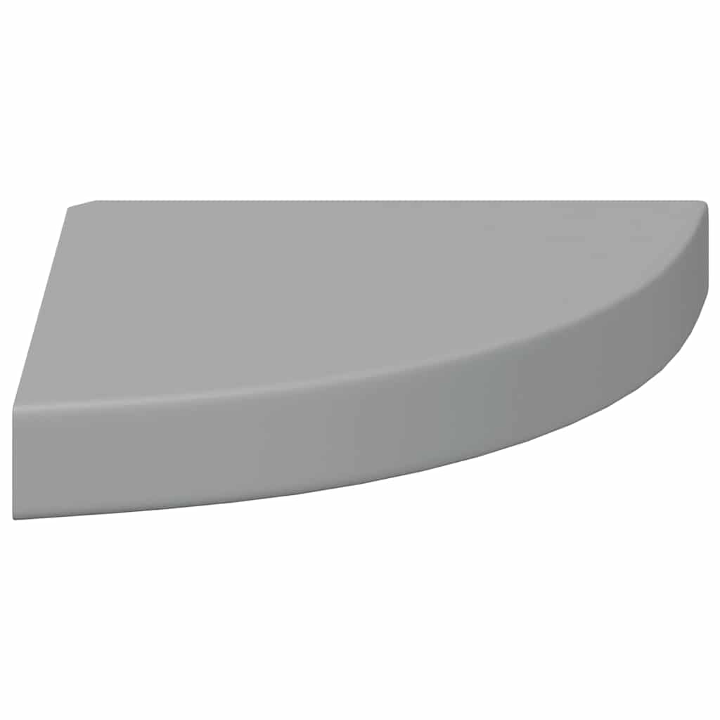 vidaXL Floating Corner Shelves 4 pcs Grey 25x25x3.8 cm MDF