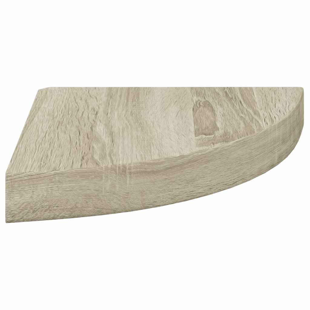 vidaXL Corner Shelf | Oak | Honeycomb MDF, Metal | Small | Corner Shelf