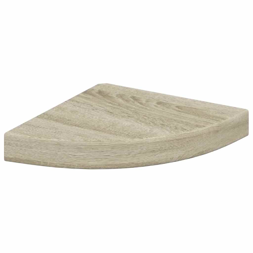 vidaXL Floating Corner Shelves 2 pcs Oak 25x25x3.8 cm MDF