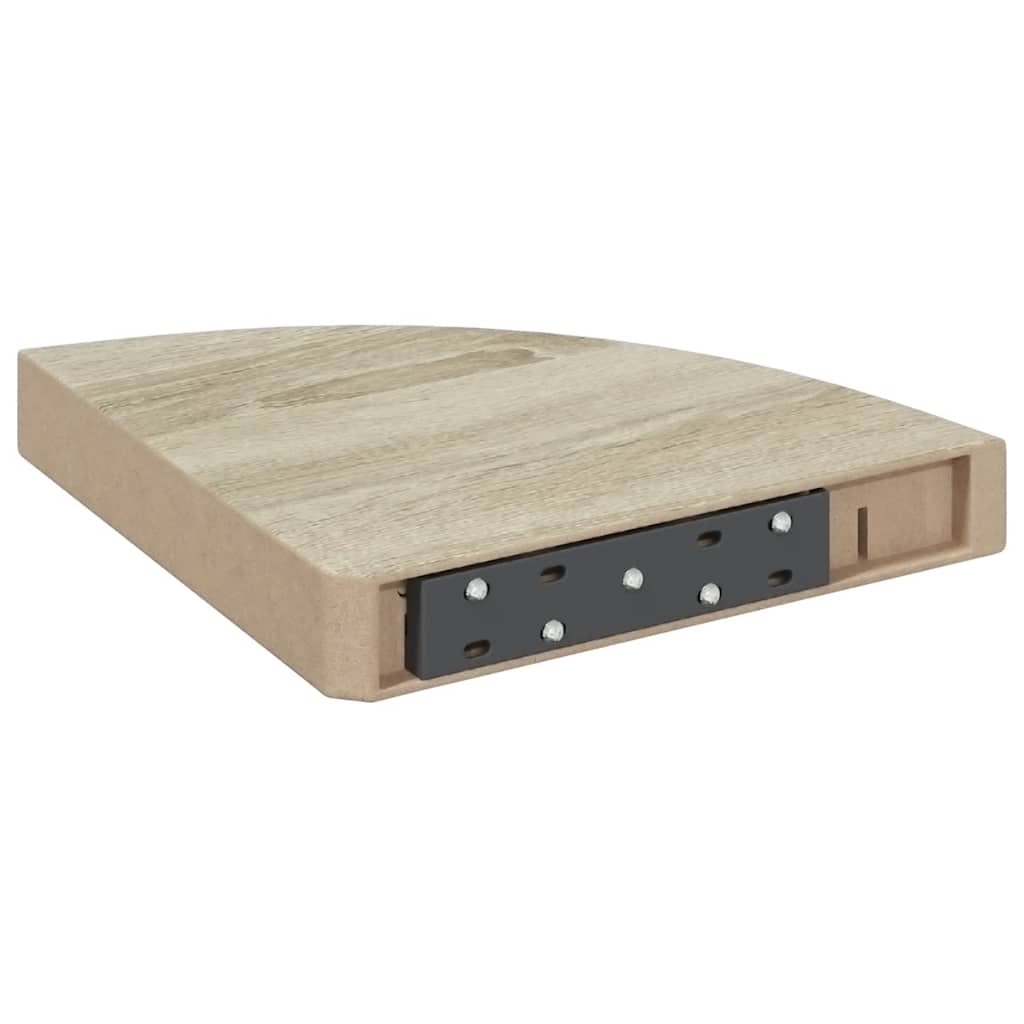 vidaXL Floating Corner Shelves 2 pcs Oak 25x25x3.8 cm MDF