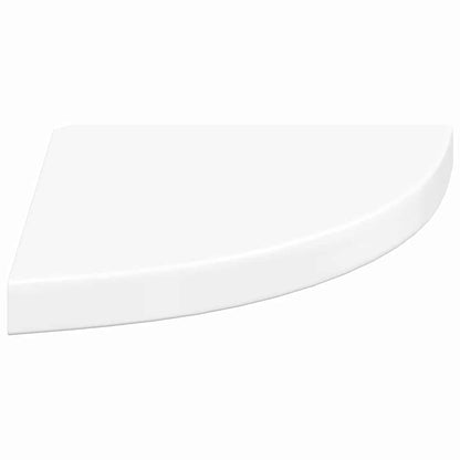 323907 vidaXL Floating Corner Shelf High Gloss White 35x35x3,8 cm MDF
