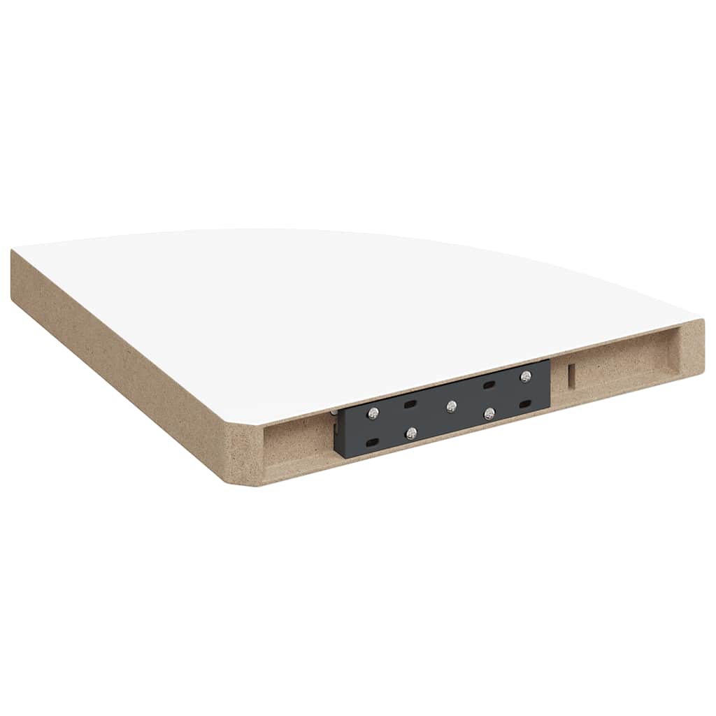 vidaXL Floating Corner Shelves 2 pcs High Gloss White 35x35x3.8 cm MDF