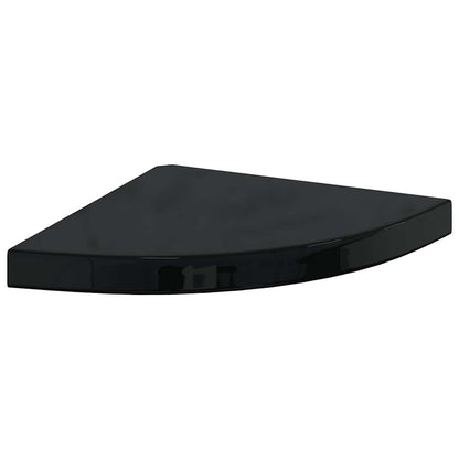 vidaXL Corner Shelf | High gloss black | MDF | 35x35x3.8 cm | Corner Shelf