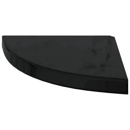 vidaXL Corner Shelf | High gloss black | MDF | 35x35x3.8 cm | Corner Shelf