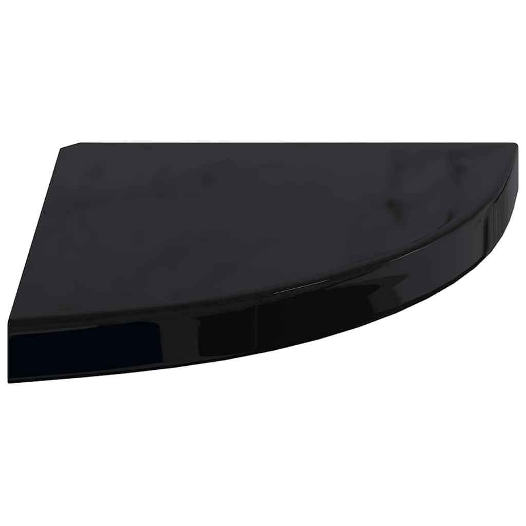 vidaXL Corner Shelf | High gloss black | MDF | 35x35x3.8 cm | Corner Shelf