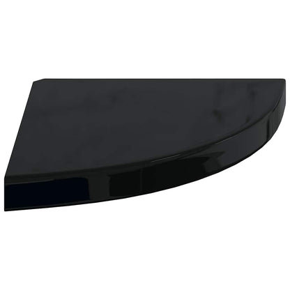 vidaXL Corner Shelf | High gloss black | MDF | 35x35x3.8 cm | Corner Shelf